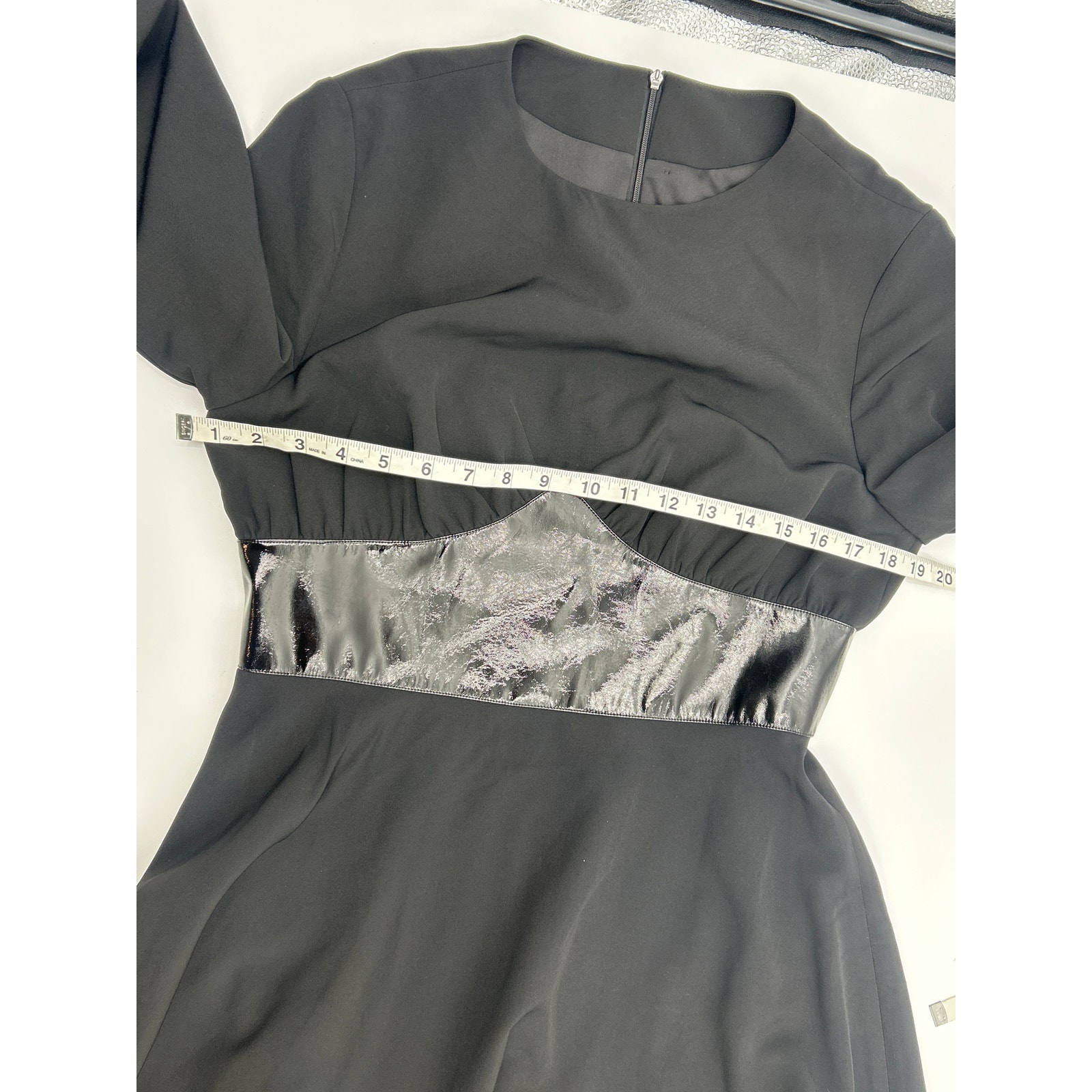Nwt Lattelier Black Fit Flare Dress Xl Long Sleeve Minimalist Capsule Wardrobe — image 8 of 8
